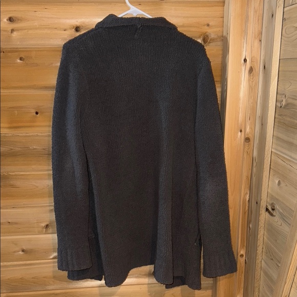 Cozy Gray Open-Front Sweater - Picture 3 of 3